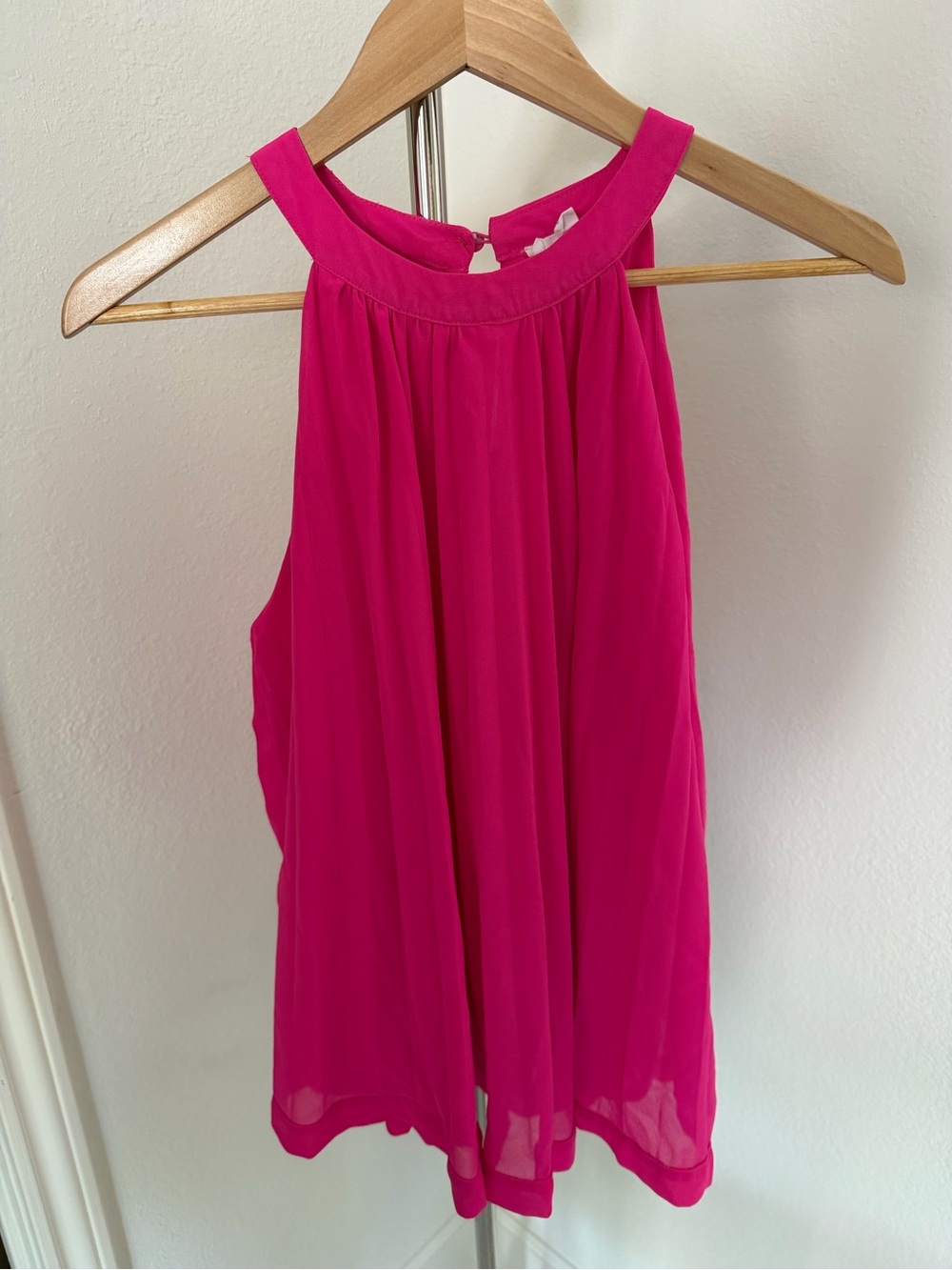 THML Hot Pink Halter Chiffon Camisole